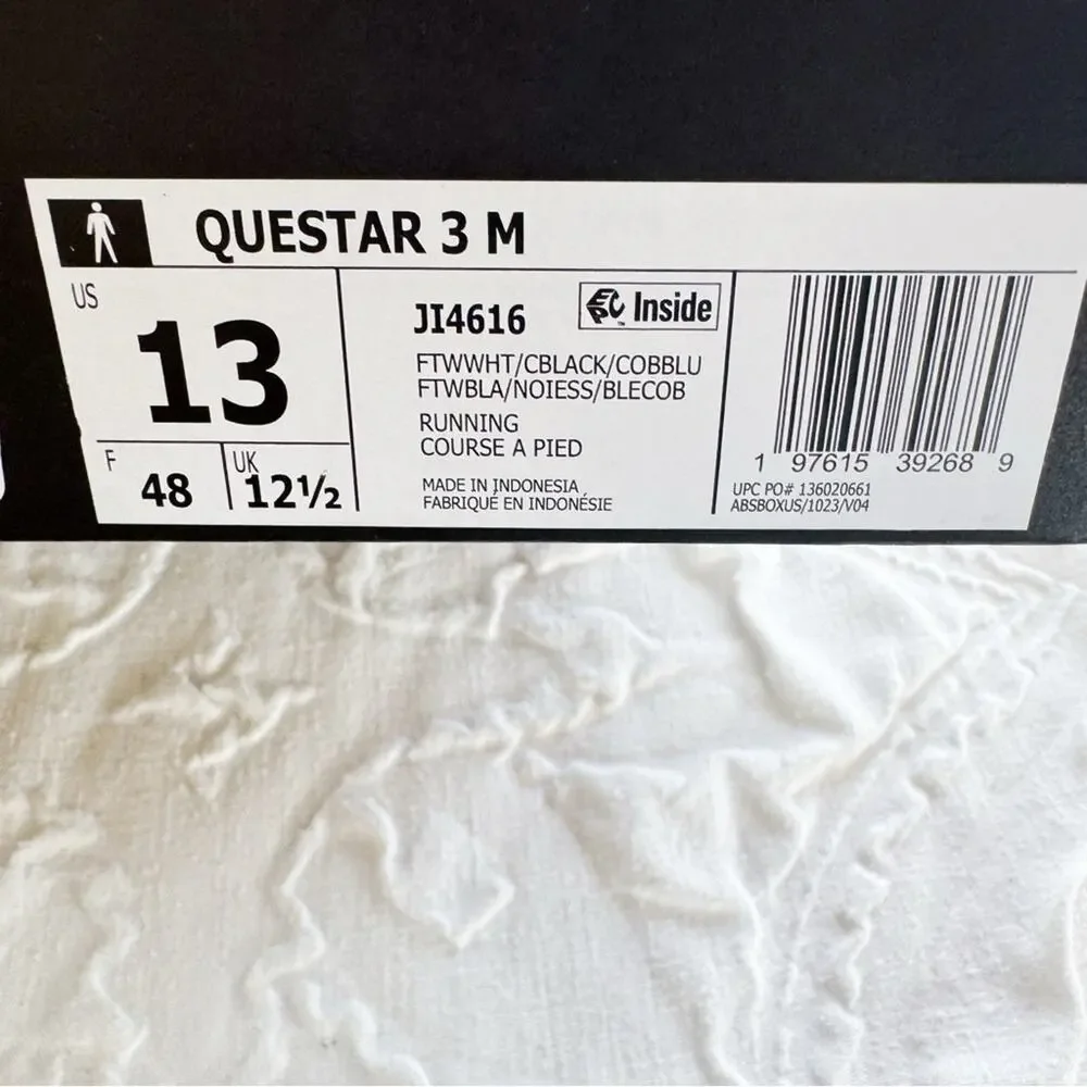 Adidas Questar 3 Running Shoes Size 13 New
